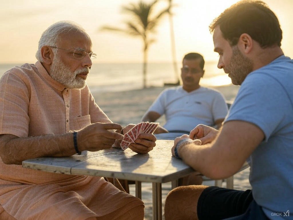 Modi & Rahul Play Their Cards, While Kejriwal Deals with Defeat!