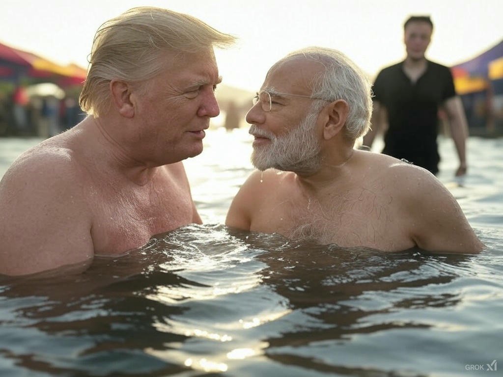 Modi & Trump Take a Holy Dip at Maha Kumbh, While Elon Musk Plans to Colonize the Ganga